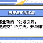 自媒体IP训练营(12+13期)一套全新的“公域引流，私域成交”IP打法 开单赚钱